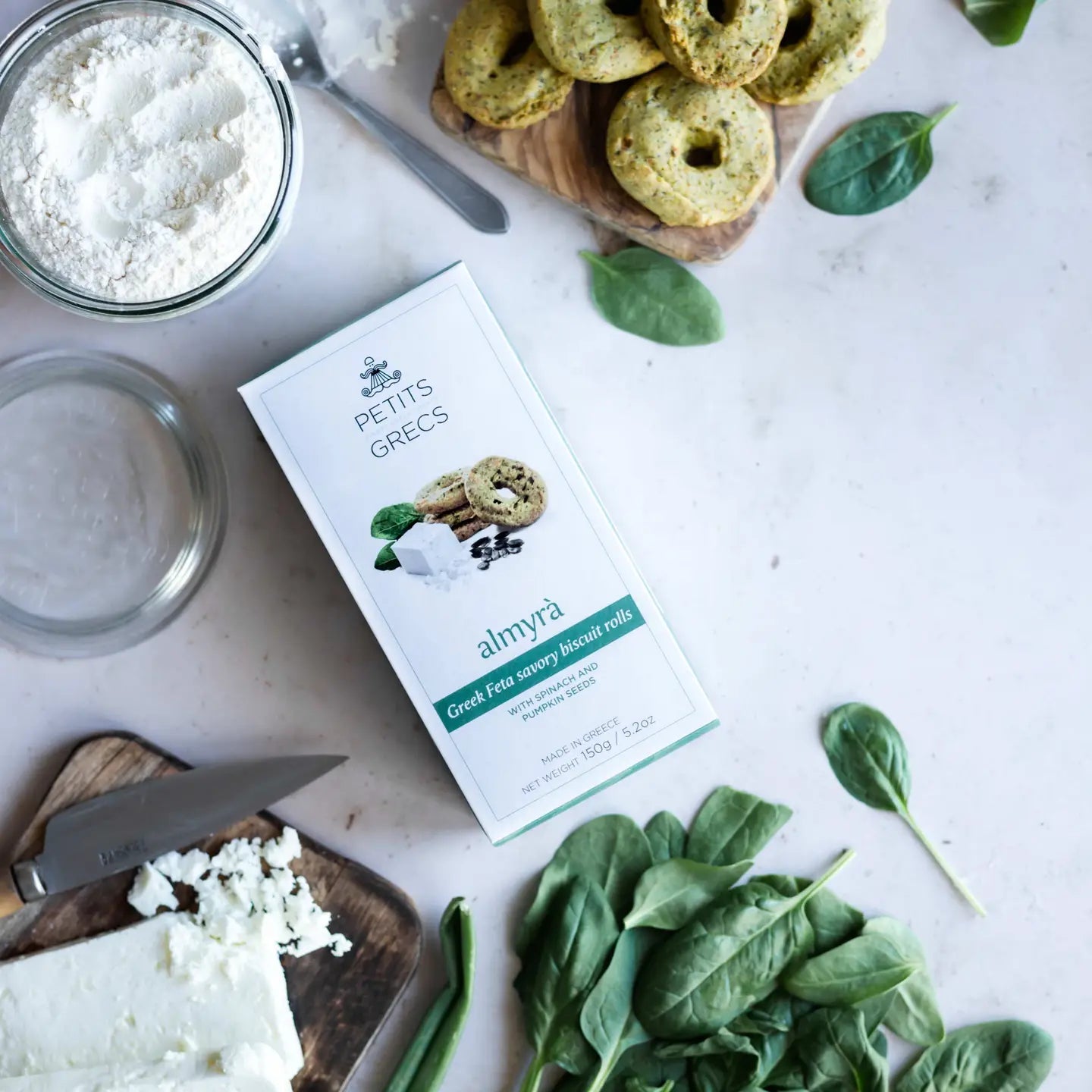 Almyra Spinach - Greek Feta Savory Biscuit Rolls - Hellenic Sun Gifts