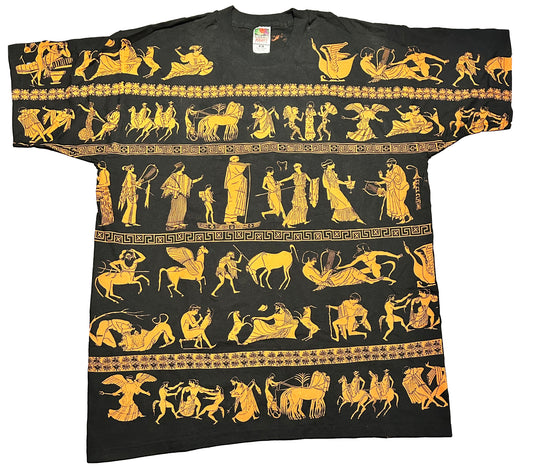 Ancient Red Figure Pottery T-Shirt - Front of Shirt