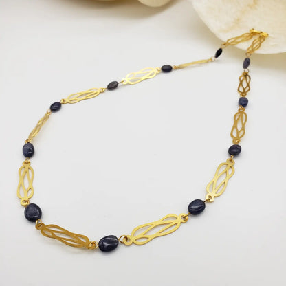 Herculean Knot Necklace & Earrings Set with Iolite