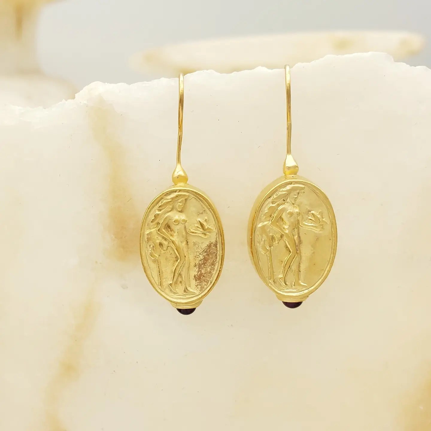 Aphrodite Coin Earrings - Hellenic Sun Gifts