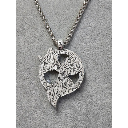 Athena pendant—back engraving texture