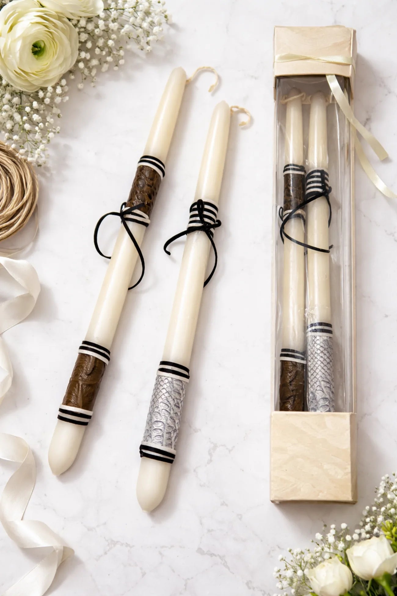 Greek Orthodox Easter Candle Lambades - Set of 2