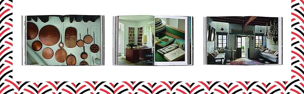 Collage of three images showing decorative items, a room with furniture, and a living room.