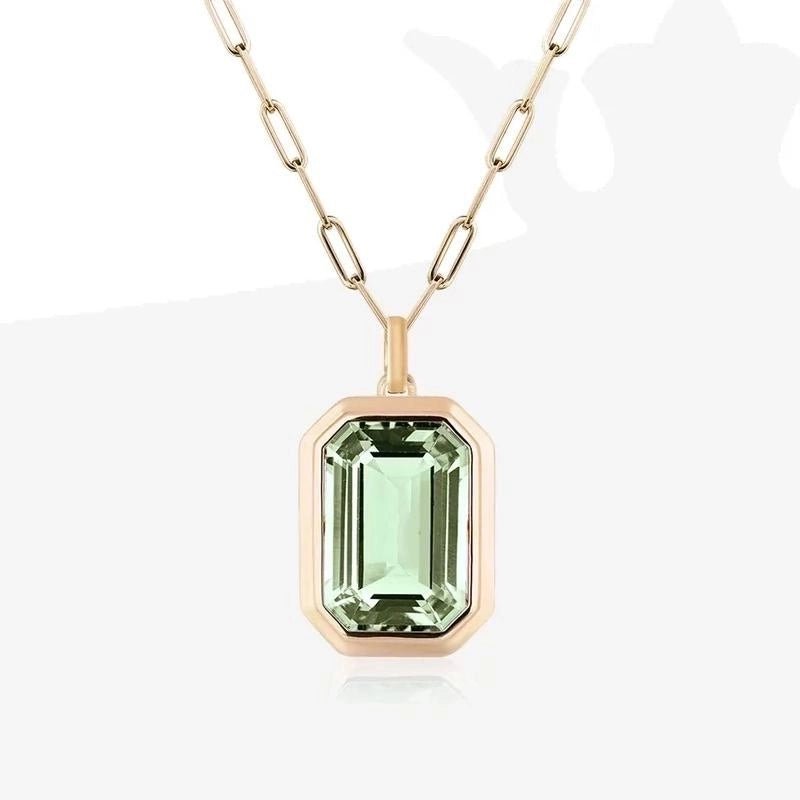 Mykonos Stainless Steel Zircon Pendant Necklace - Hellenic Sun Gifts